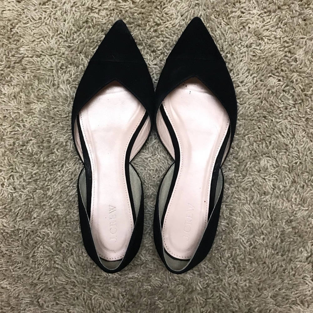 Jcrew Factory Black Suede Flats